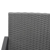 5 piece Garden Dining Set with Cushions Dark Grey PP Rattan - 45-Degree Angle
