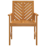 Garden Dining Chairs 4 pcs Solid Wood Acacia - Top-Down View