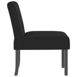 Slipper Chair Black Velvet - Top-Down View