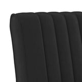 Slipper Chair Black Velvet - Rear View