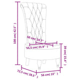 High Back Chair Dark Green Velvet Button Design - Low Angle