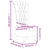 High Back Chair Black Velvet Button Design - Low Angle