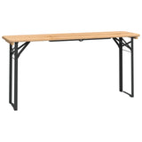 3 Piece Folding Beer Table Set Solid Wood Fir - Close-Up Angle