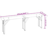 3 Piece Folding Beer Table Set Solid Wood Fir - Extra Image