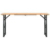 Folding Beer Table 170x50x75/105 cm Solid Wood Fir - Side View