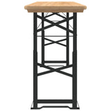 Folding Beer Table 170x50x75/105 cm Solid Wood Fir - Top-Down View