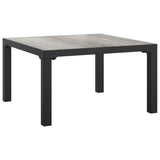 Garden Coffee Table Grey 55x55x31 cm DPC and Steel - Front View