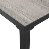 Garden Coffee Table Grey 55x55x31 cm DPC and Steel - Top-Down View