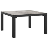 4 Piece Garden Lounge Set Black and Grey Poly Rattan - Rear View