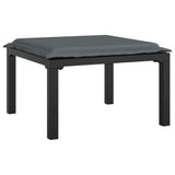 4 Piece Garden Lounge Set Black and Grey Poly Rattan - Rear View