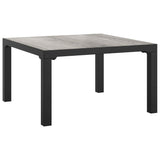 4 Piece Garden Lounge Set Black and Grey Poly Rattan - Close-Up Angle