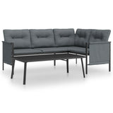 2 Piece Garden Lounge Set Anthracite Steel