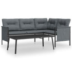 2 Piece Garden Lounge Set Anthracite Steel