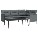 2 Piece Garden Lounge Set Anthracite Steel