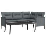 2 Piece Garden Lounge Set  Anthracite Steel - Side View