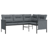 2 Piece Garden Lounge Set  Anthracite Steel - Top-Down View