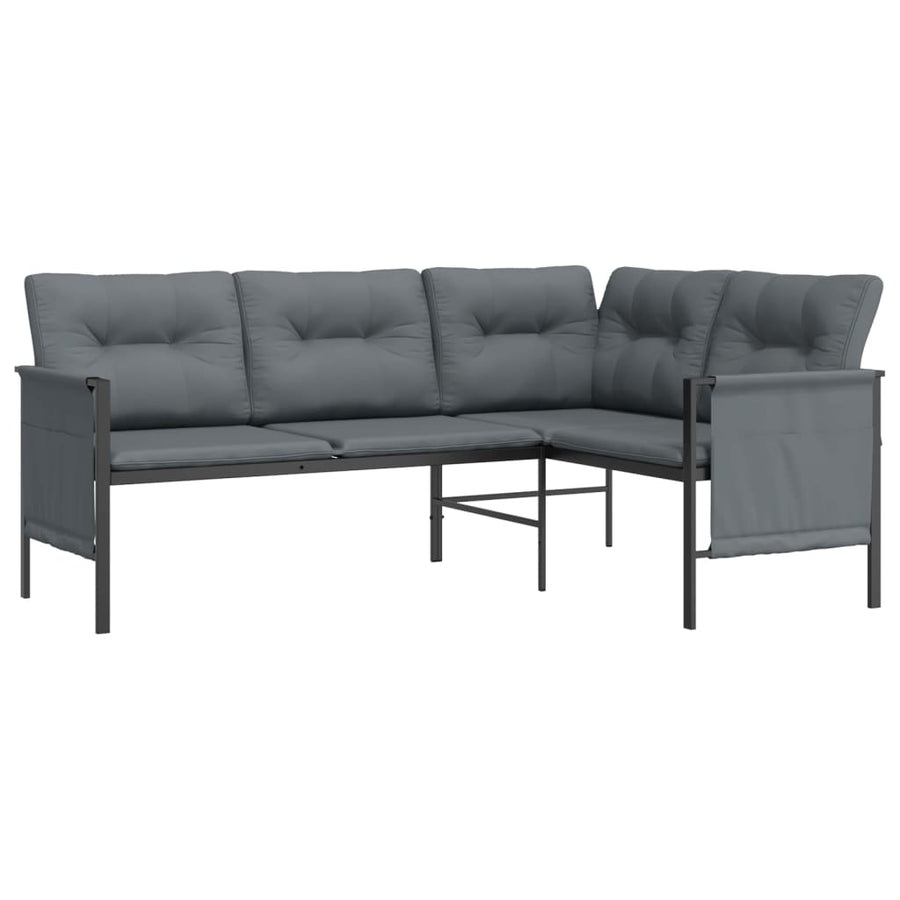2 Piece Garden Lounge Set Anthracite Steel