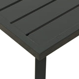 Garden Coffee Table Anthracite 110x55x35cm Steel - Rear View