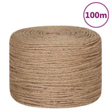 Jute Rope 100 m Long 4 mm Thick - Front View