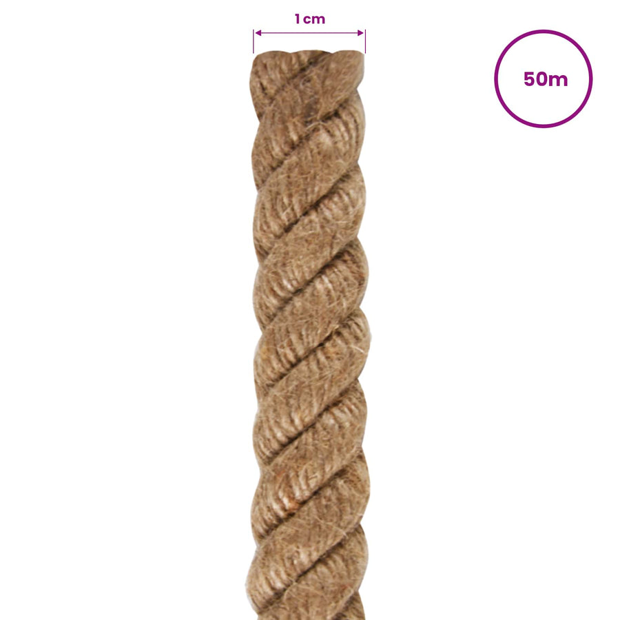 Jute Rope 50 m Long 10 mm Thick