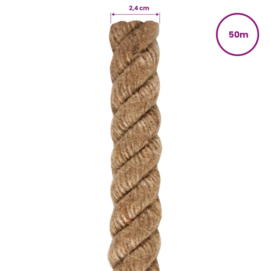 Jute Rope 50 m Long 24 mm Thick