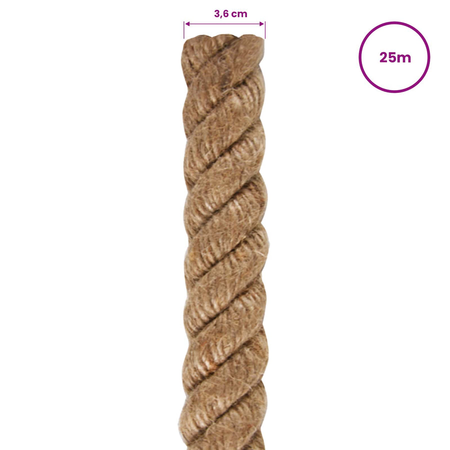 Jute Rope 25 m Long 36 mm Thick