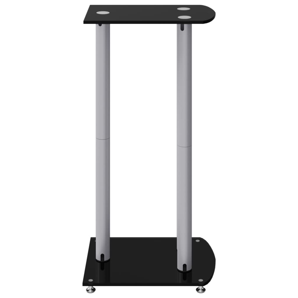 Speaker Stands 2pcs Black&Silver 3 Pillars Design