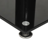 Speaker Stands 2pcs Black&Silver Tempered Glass 3 Pillars Design - Close-Up Angle
