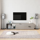 Speaker Stands 2pcs Black&Silver 3 Pillars Design