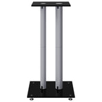 Speaker Stands 2pcs Black&Silver 2 Pillars Design