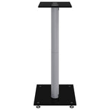 Speaker Stands 2pcs Black&Silver 2 Pillars Design
