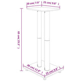 Speaker Stands 2pcs Black&Silver 2 Pillars Design