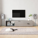 Speaker Stands 2 pcs Silver Tempered Glass 1 Pillar Design