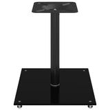 Speaker Stands 2 pcs Black Tempered Glass 1 Pillar Design - Top-Down View
