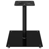 Speaker Stands 2 pcs Black Tempered Glass 1 Pillar Design