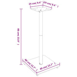 Speaker Stands 2 pcs Black Tempered Glass 1 Pillar Design - Close-Up Angle