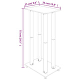 Speaker Stands 2pcs Silver Tempered Glass 4 Pillars Design - Low Angle