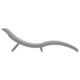 Sun Lounger Grey 184x55x64 cm Solid Wood Acacia - Top-Down View