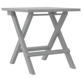 Sun Lounger with Table Grey Solid Wood Acacia - 45-Degree Angle