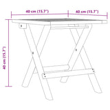 Sun Lounger with Table Grey Solid Wood Acacia - Extra Image