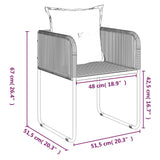 5 Piece Garden Dining Set Black - Extra Image