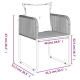5 Piece Garden Dining Set Black - Extra Image