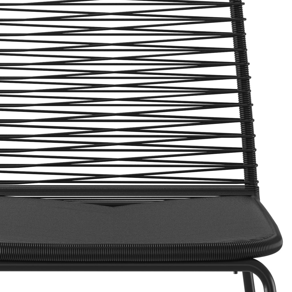 5 Piece Garden Dining Set Black