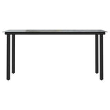 5 Piece Garden Dining Set Black PVC Rattan - Extra Image