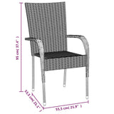 7 Piece Garden Dining Set Brown Poly Rattan - Extra Image