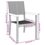 7 Piece Garden Dining Set Black Poly Rattan