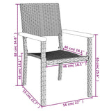 7 Piece Garden Dining Set Black Poly Rattan - Extra Image