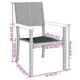 5 Piece Garden Dining Set Black Poly Rattan
