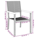 5 Piece Garden Dining Set Black Poly Rattan - Extra Image