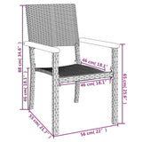 7 Piece Garden Dining Set Black Poly Rattan
